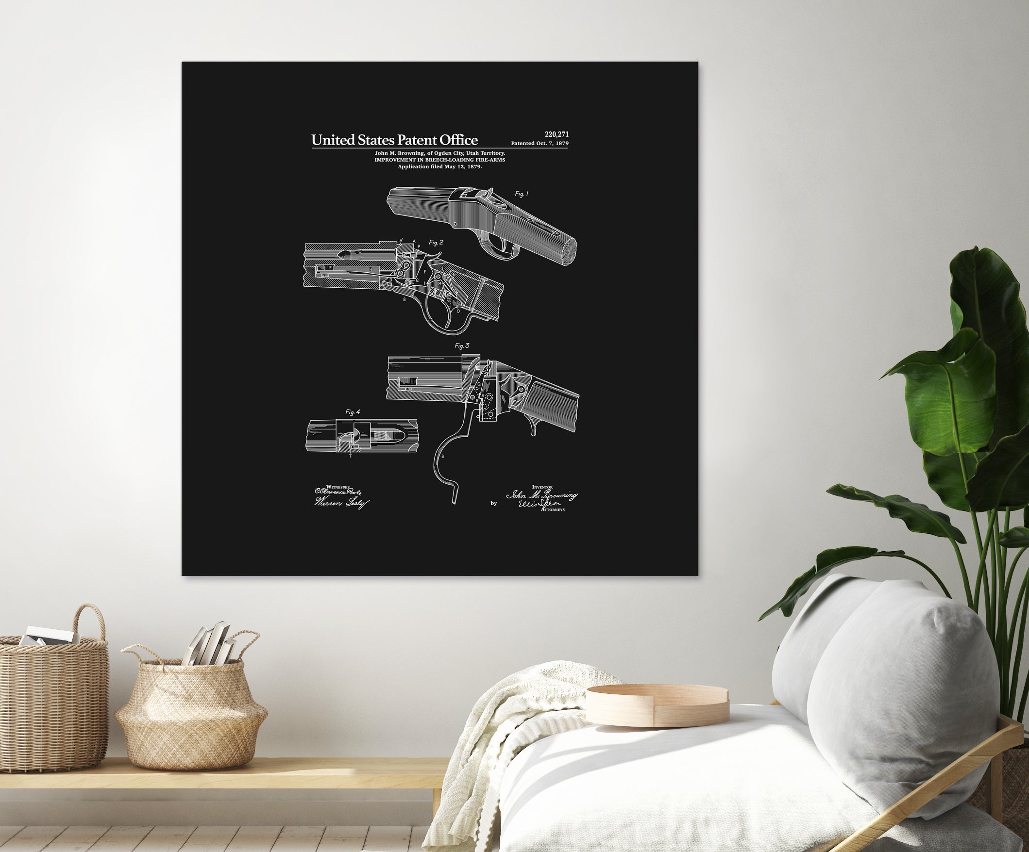 Breech Loading Rifle Patent - Black by Finlay McNevin on GIANT ART - black typography