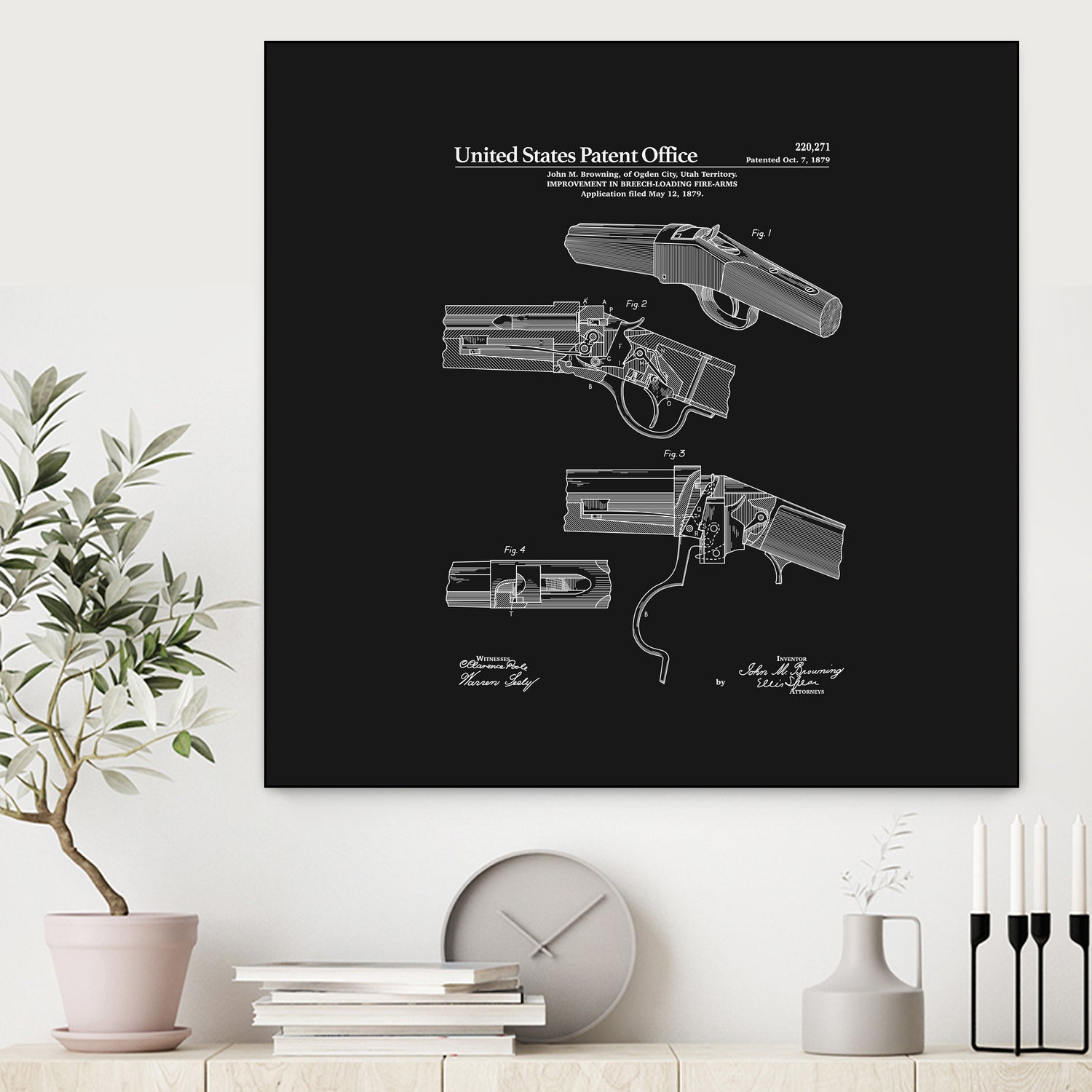 Breech Loading Rifle Patent - Black by Finlay McNevin on GIANT ART - black typography