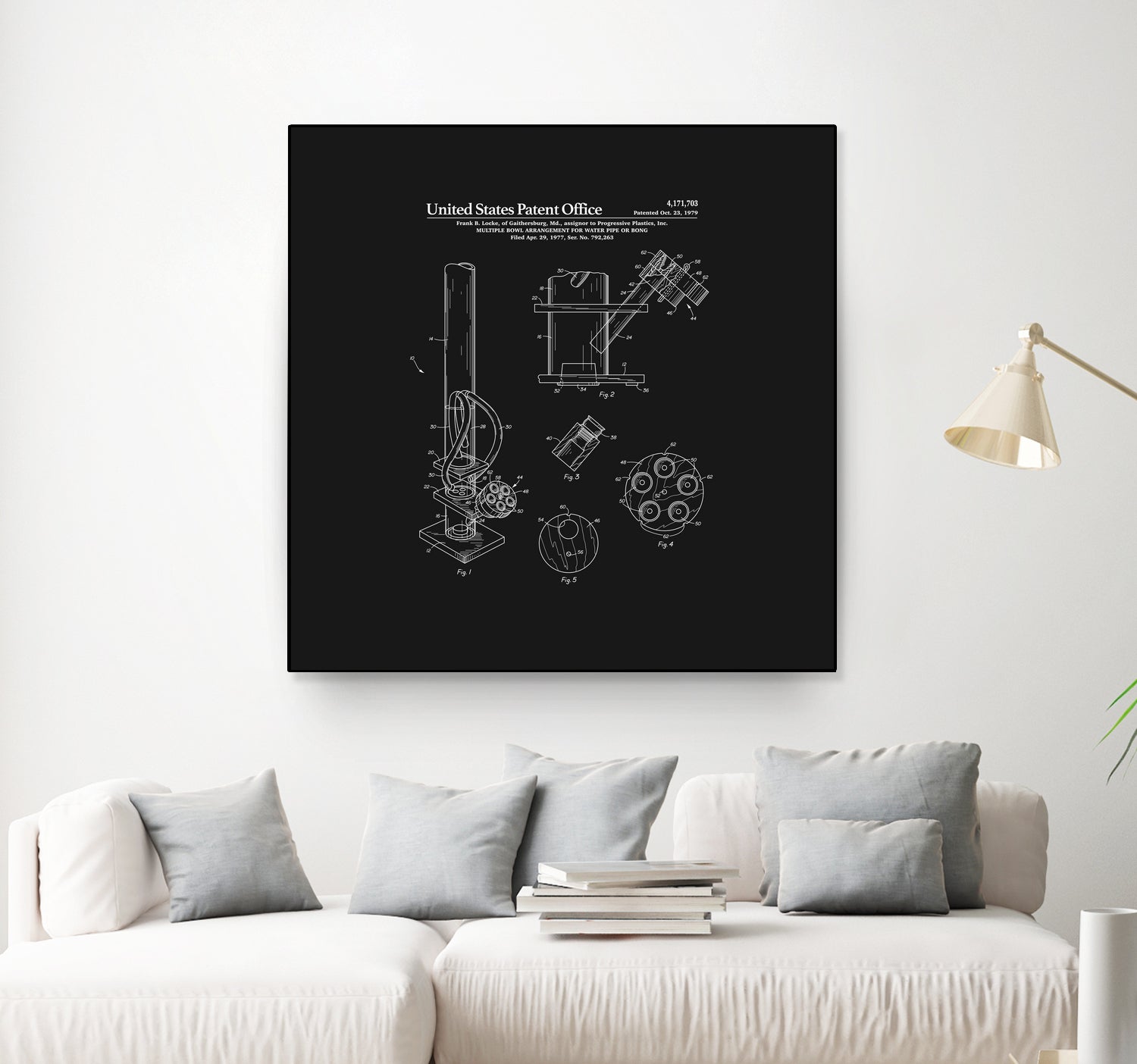 Bong Patent - Black by Finlay McNevin on GIANT ART - black typography