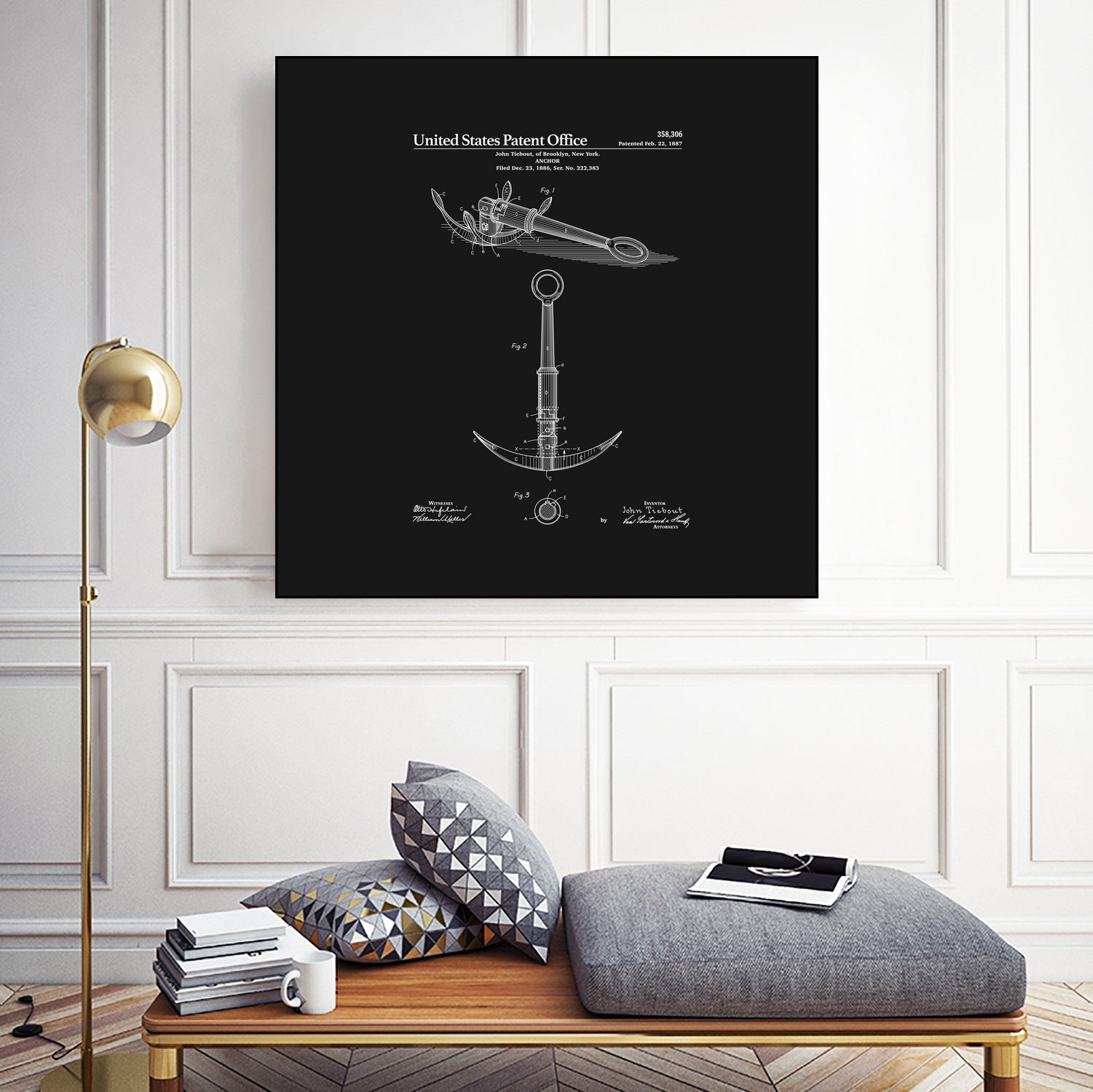 Anchor Patent - Black by Finlay McNevin on GIANT ART - black typography