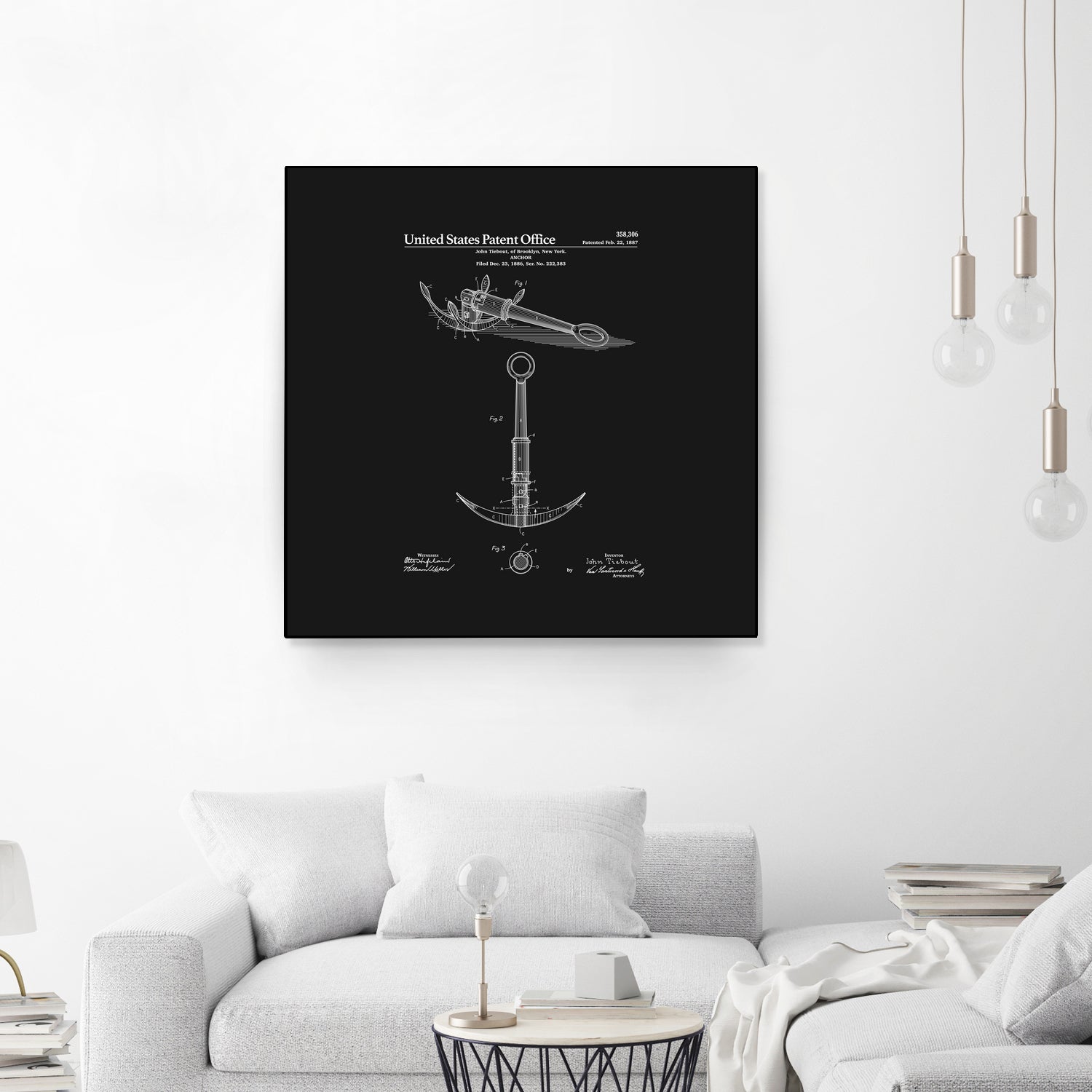 Anchor Patent - Black by Finlay McNevin on GIANT ART - black typography