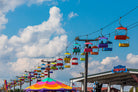 Skylift Over Cumming Fair by Darryl Brooks on GIANT ART - blue photo illustration