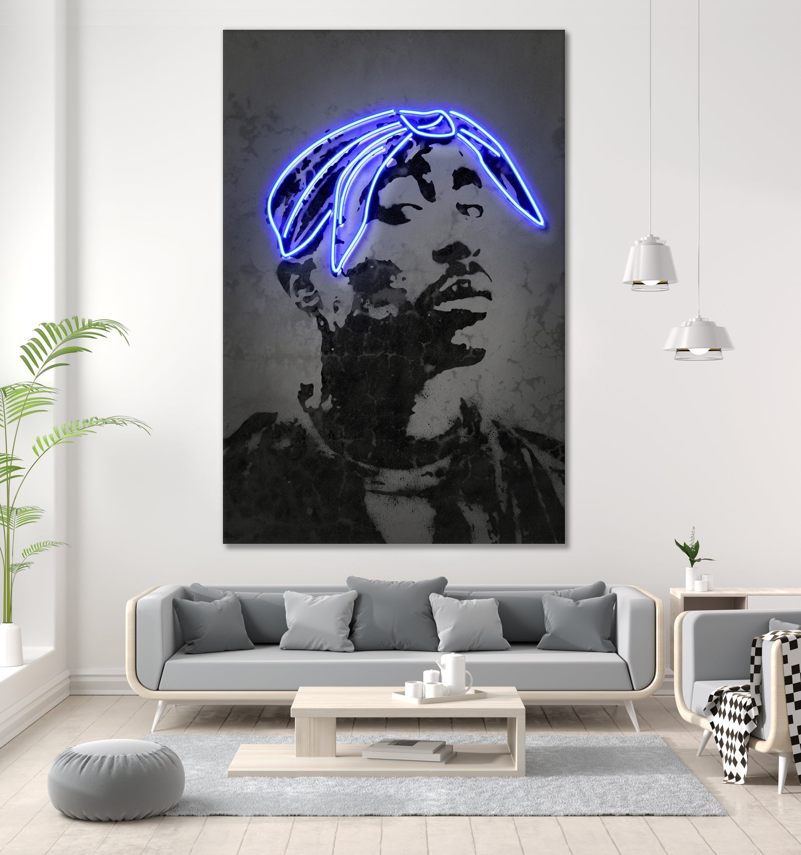 2Pac by Octavian Mihai Mielu on GIANT ART - gray photo manipulation