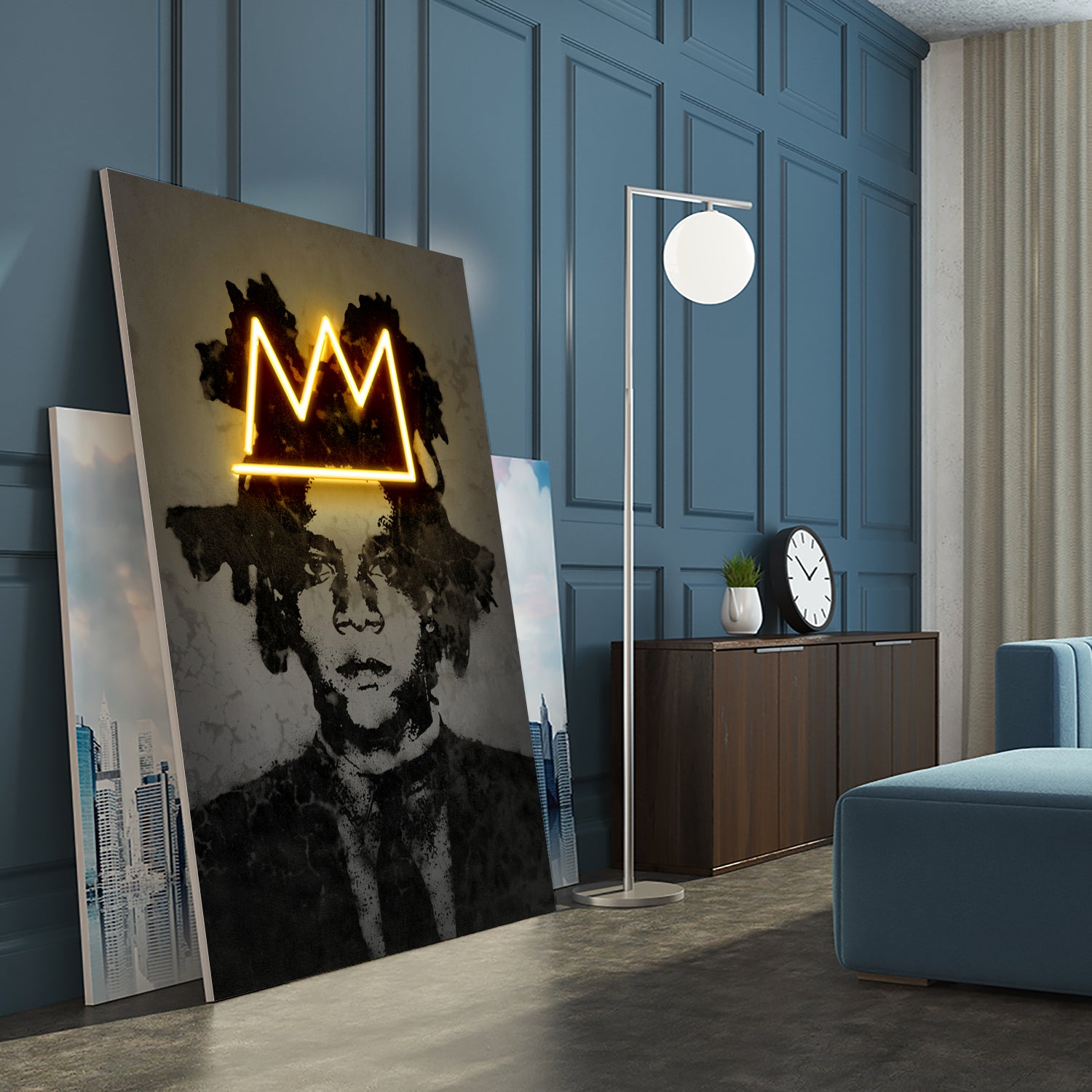 Basquiat by Octavian Mihai Mielu on GIANT ART - yellow photo manipulation