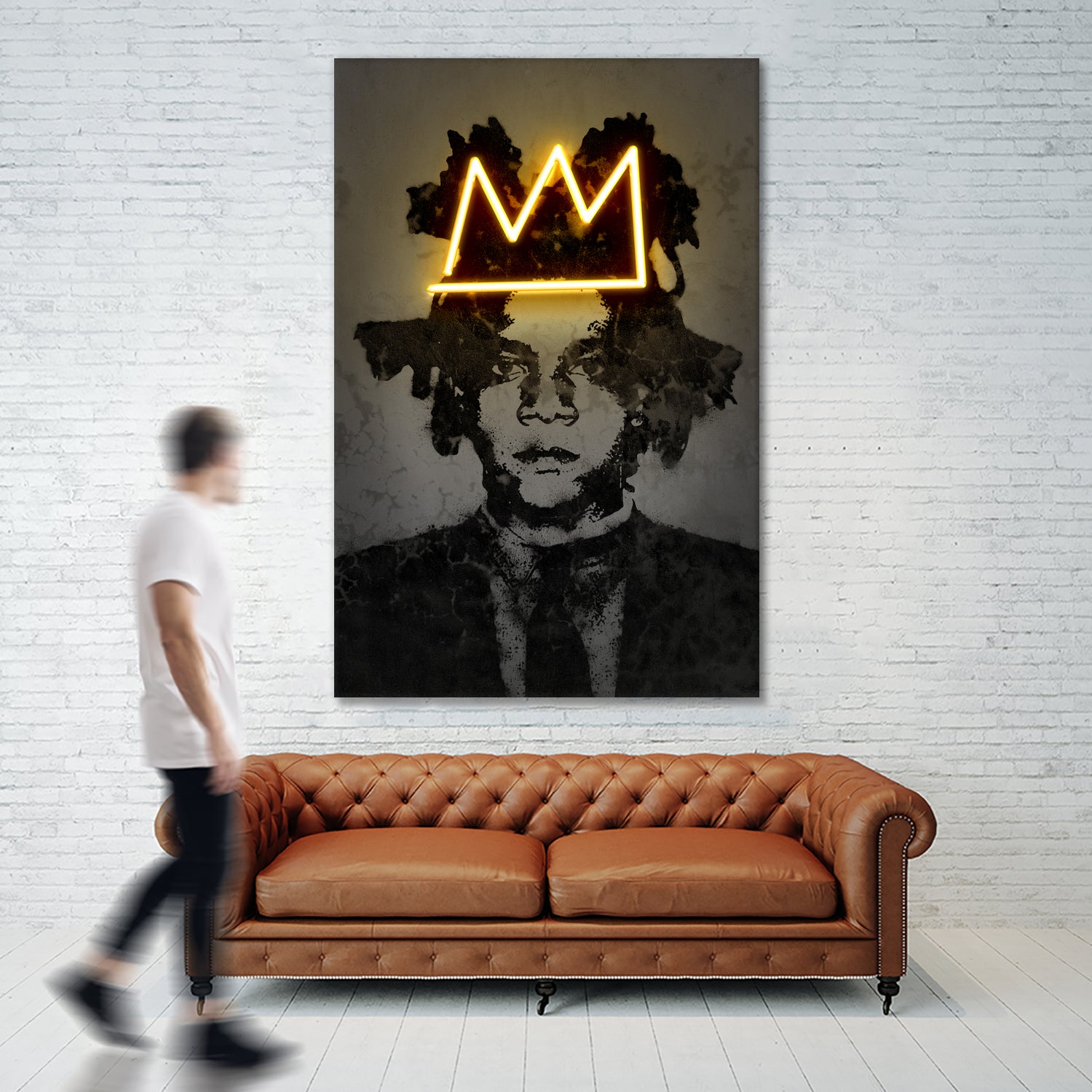 Basquiat by Octavian Mihai Mielu on GIANT ART - yellow photo manipulation