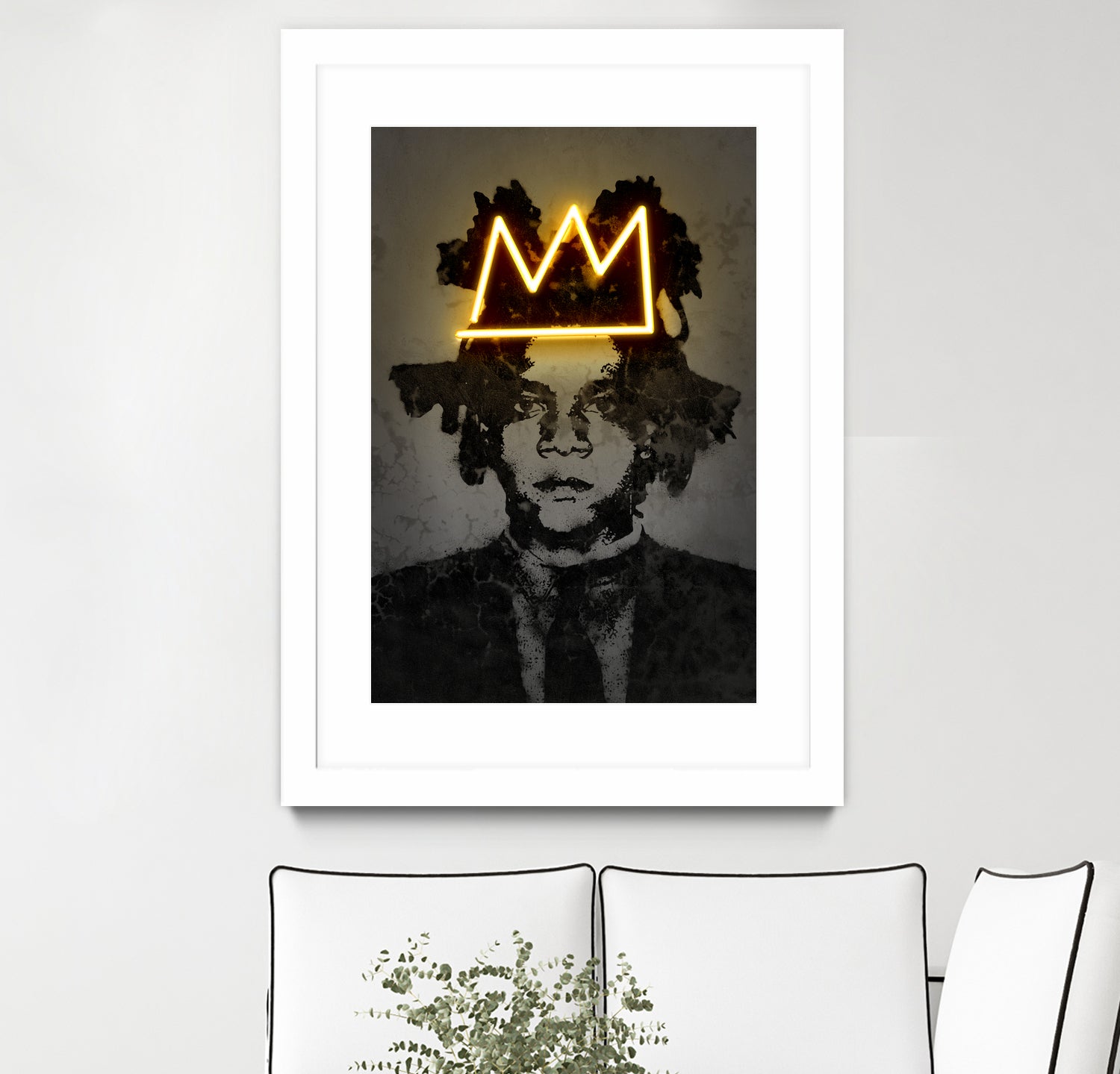 Basquiat by Octavian Mihai Mielu on GIANT ART - yellow photo manipulation