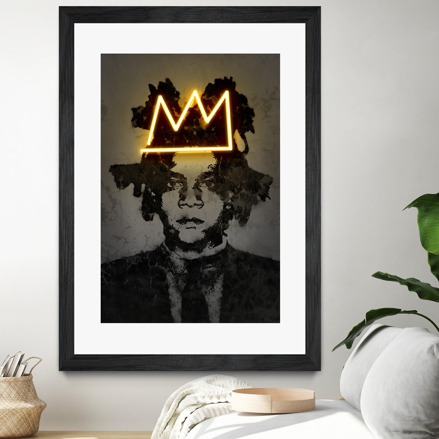 Basquiat by Octavian Mihai Mielu on GIANT ART - yellow photo manipulation