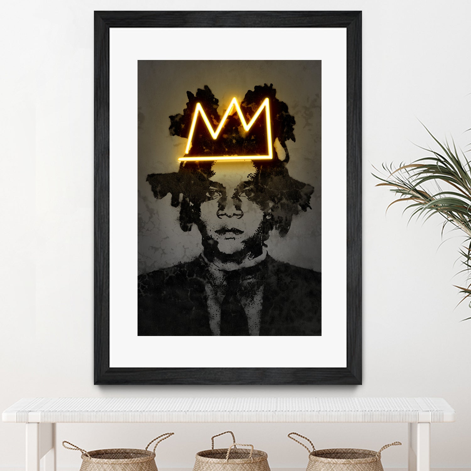 Basquiat by Octavian Mihai Mielu on GIANT ART - yellow photo manipulation