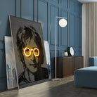 John Lennon by Octavian Mihai Mielu on GIANT ART - yellow photo manipulation