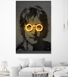 John Lennon by Octavian Mihai Mielu on GIANT ART - yellow photo manipulation