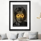 John Lennon by Octavian Mihai Mielu on GIANT ART - yellow photo manipulation