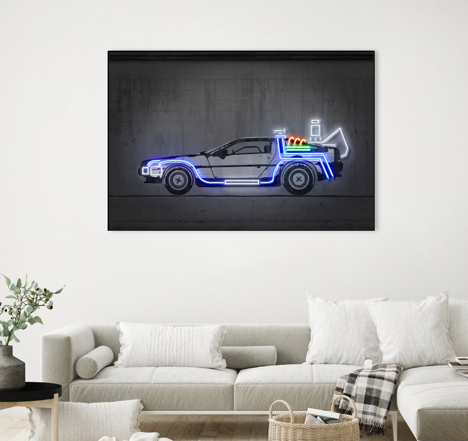 DeLorean by Octavian Mihai Mielu on GIANT ART - blue photo manipulation