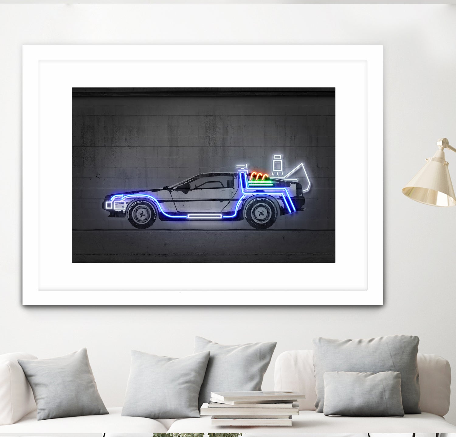 DeLorean by Octavian Mihai Mielu on GIANT ART - blue photo manipulation