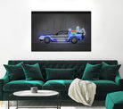 DeLorean by Octavian Mihai Mielu on GIANT ART - blue photo manipulation