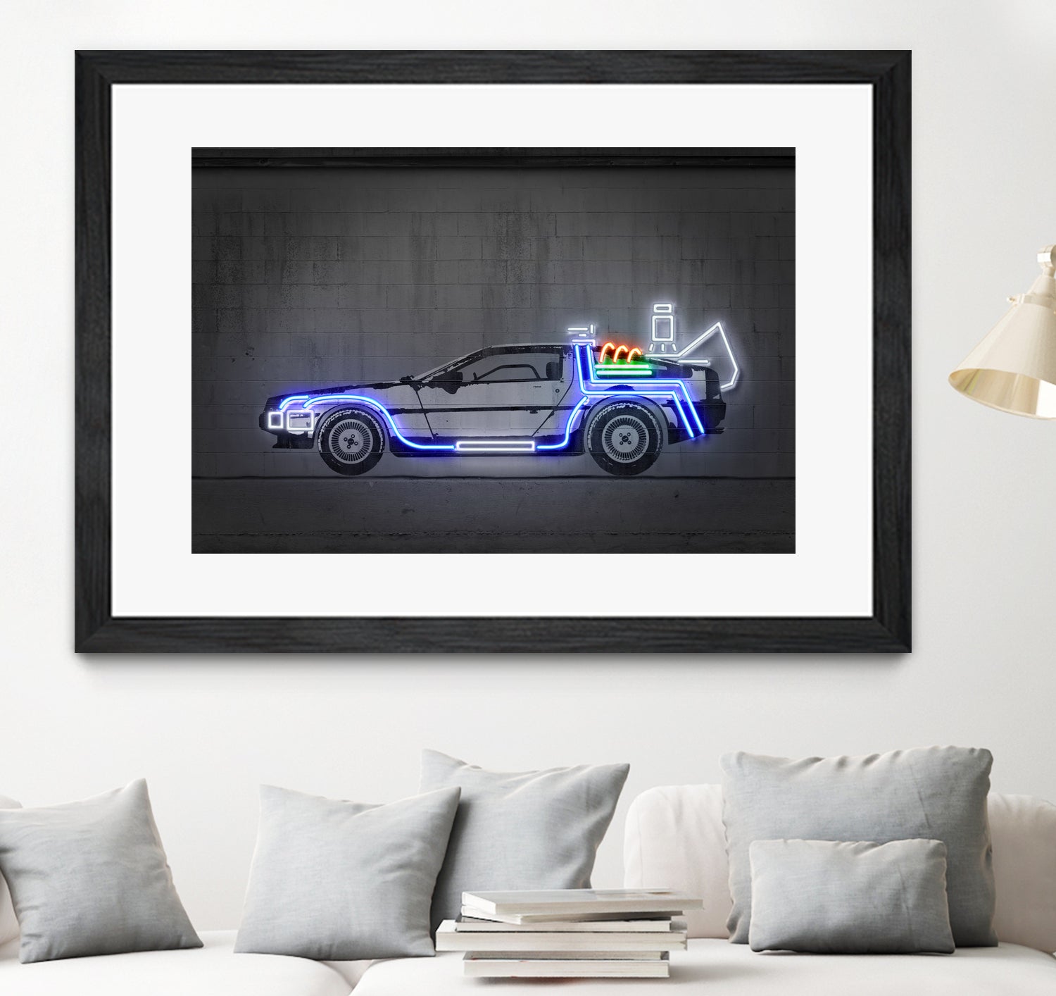 DeLorean by Octavian Mihai Mielu on GIANT ART - blue photo manipulation