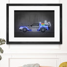 DeLorean by Octavian Mihai Mielu on GIANT ART - blue photo manipulation