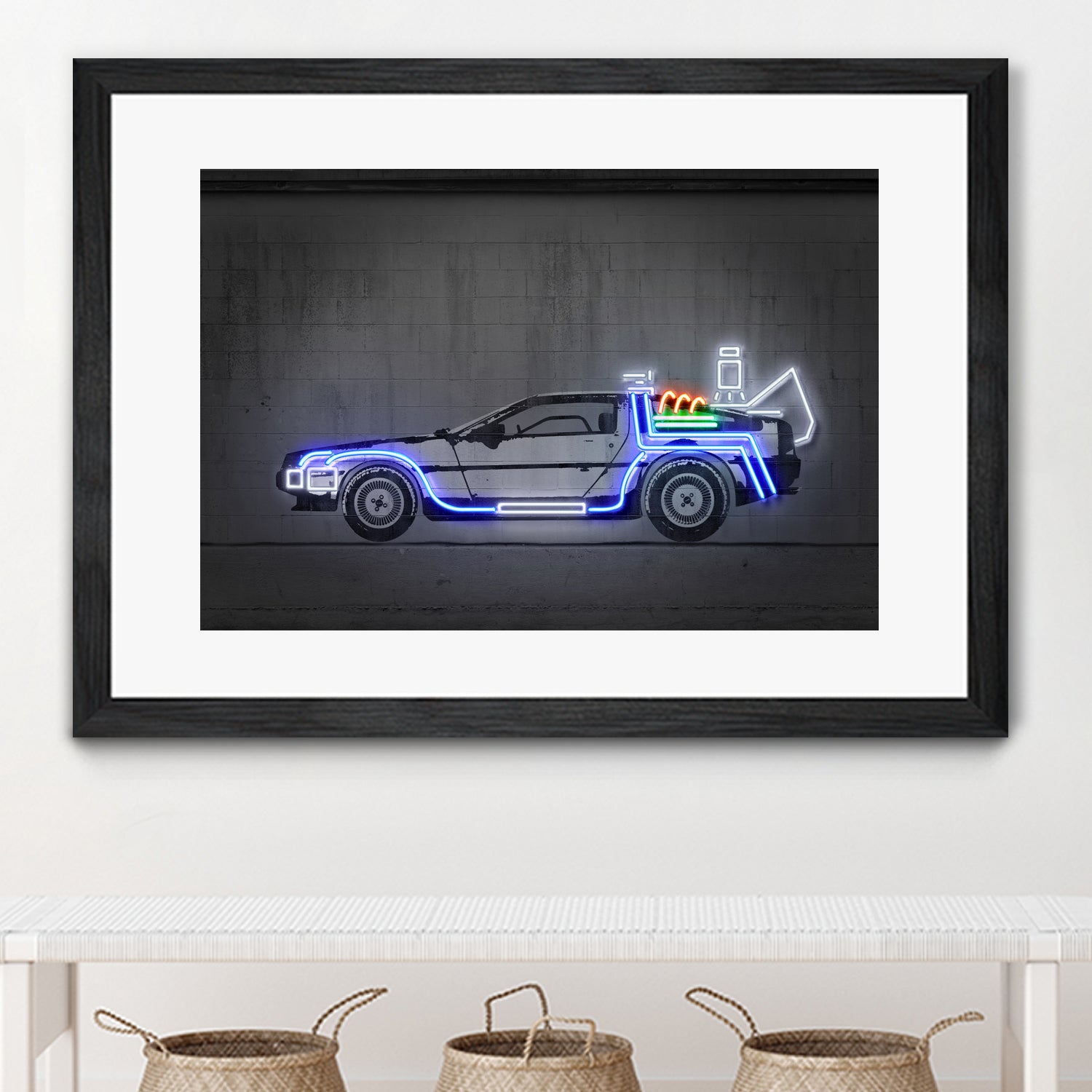 DeLorean by Octavian Mihai Mielu on GIANT ART - blue photo manipulation