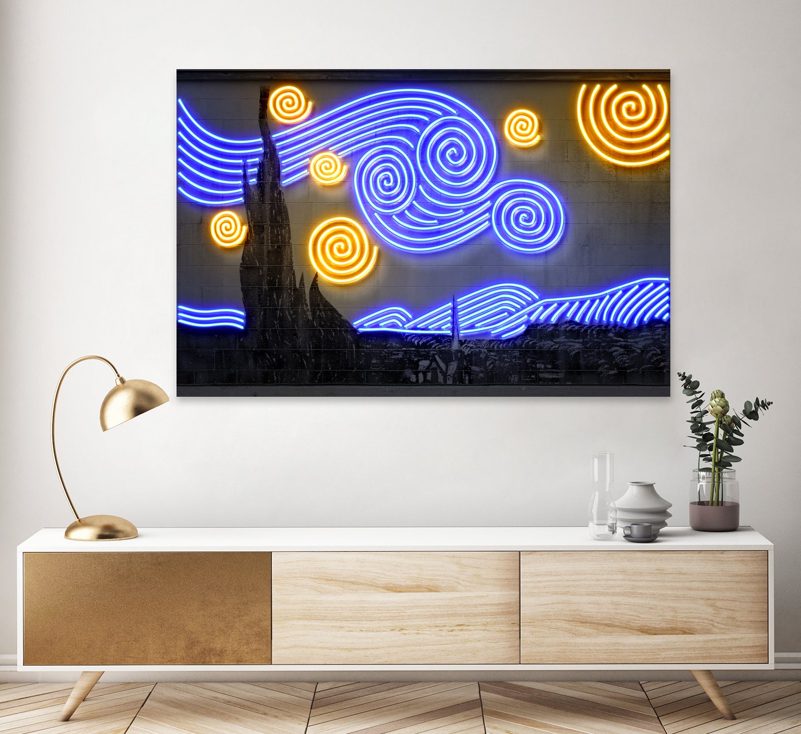 Starry Night by Octavian Mihai Mielu on GIANT ART - blue photo manipulation