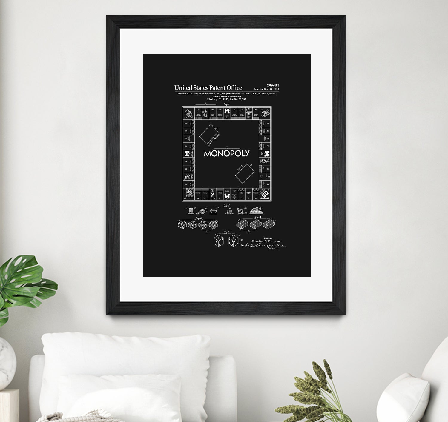 Board Game Patent - Black by Finlay McNevin on GIANT ART - black typography