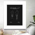 Thomas Edison Light Bulb Patent - Black by Finlay McNevin on GIANT ART - black typography