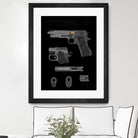 Colt 1911 Handgun Patent by Finlay McNevin on GIANT ART - gray typography