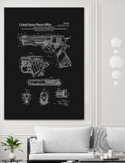 Colt 1911 Handgun Patent - Black by Finlay McNevin on GIANT ART - black typography