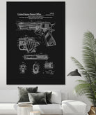 Colt 1911 Handgun Patent - Black by Finlay McNevin on GIANT ART - black typography