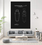 Cocktail Shaker Patent - Black by Finlay McNevin on GIANT ART - black typography