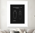 Cocktail Shaker Patent - Black by Finlay McNevin on GIANT ART - black typography