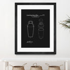 Cocktail Shaker Patent - Black by Finlay McNevin on GIANT ART - black typography