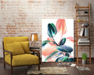 Foliage in Love - Teal & Peach by Dominique Van Roey on GIANT ART - white photo manipulation