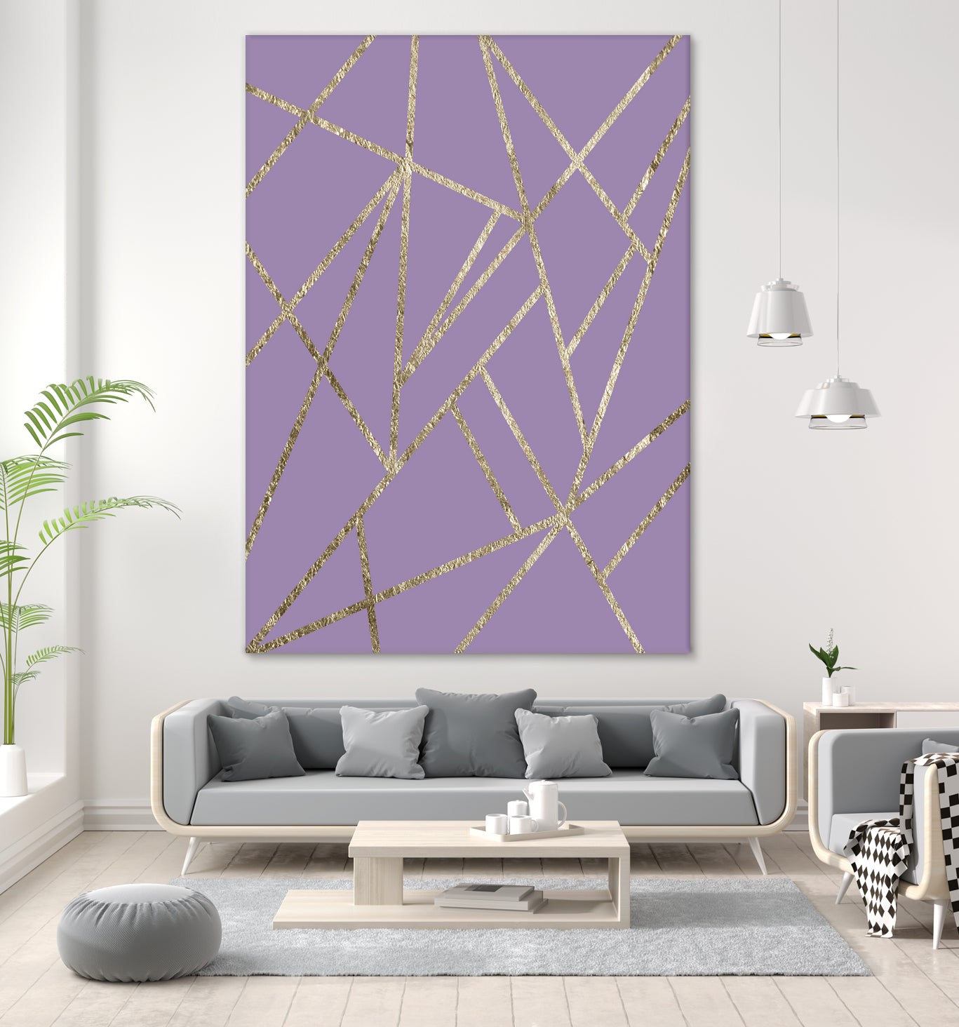 Classic Lavender Gold Geo #1 #geometric #decor #art by Anita & Bella Jantz on GIANT ART - fuchsia digital drawing