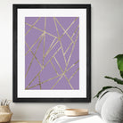 Classic Lavender Gold Geo #1 #geometric #decor #art by Anita & Bella Jantz on GIANT ART - fuchsia digital drawing