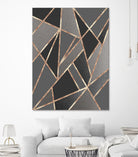 Classic Silver Gray Charcoal Rose Gold Geo #1 #geometric by Anita & Bella Jantz on GIANT ART - gray digital drawing