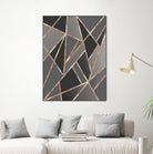 Classic Silver Gray Charcoal Rose Gold Geo #1 #geometric by Anita & Bella Jantz on GIANT ART - gray digital drawing