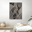 Classic Silver Gray Charcoal Rose Gold Geo #1 #geometric by Anita & Bella Jantz on GIANT ART - gray digital drawing