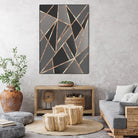 Classic Silver Gray Charcoal Rose Gold Geo #1 #geometric by Anita & Bella Jantz on GIANT ART - gray digital drawing