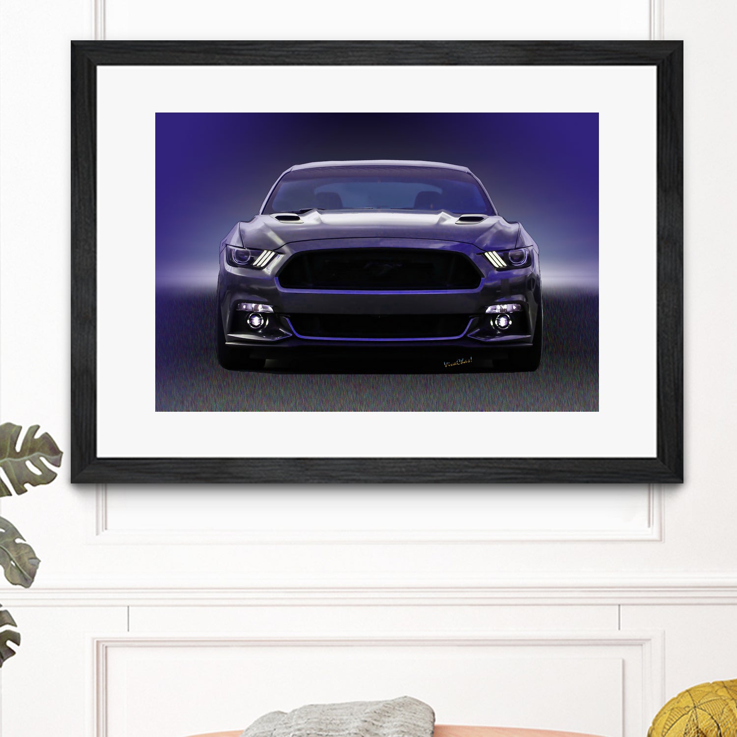 Sixth Generation Mustang Full Frontal by charles sinklier on GIANT ART - black digital painting