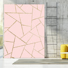 Blush Pink Gold Geometric Glam #1 #geo #decor #art by Anita & Bella Jantz on GIANT ART - pink digital drawing