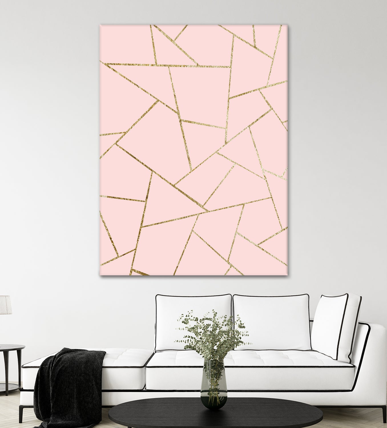 Blush Pink Gold Geometric Glam #1 #geo #decor #art by Anita & Bella Jantz on GIANT ART - pink digital drawing