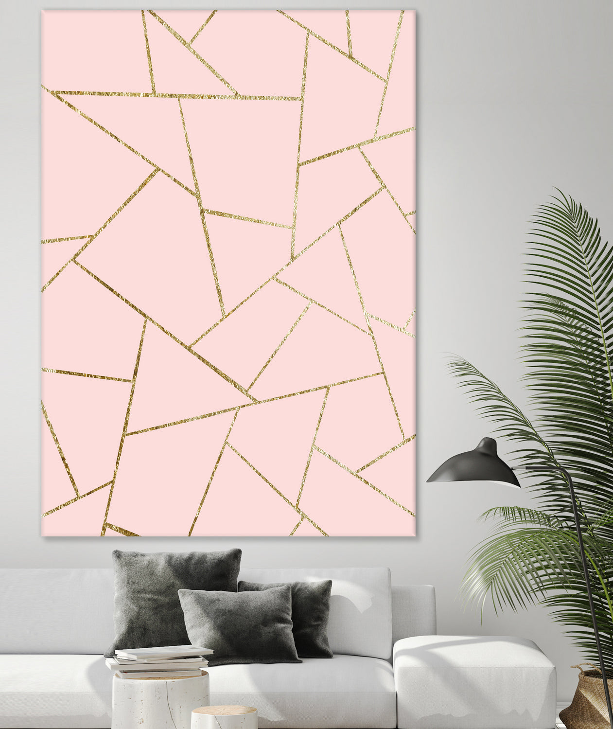 Blush Pink Gold Geometric Glam #1 #geo #decor #art by Anita & Bella Jantz on GIANT ART - pink digital drawing