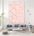 Blush Pink Gold Geometric Glam #1 #geo #decor #art by Anita & Bella Jantz on GIANT ART - pink digital drawing