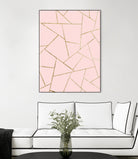 Blush Pink Gold Geometric Glam #1 #geo #decor #art by Anita & Bella Jantz on GIANT ART - pink digital drawing