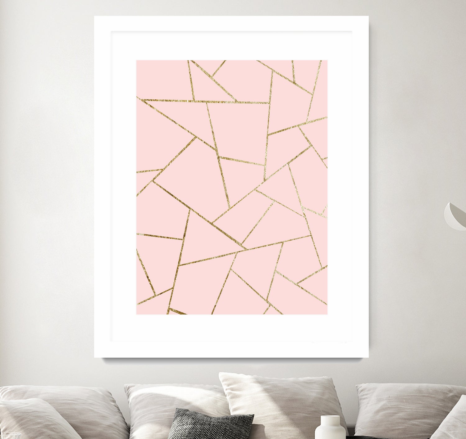 Blush Pink Gold Geometric Glam #1 #geo #decor #art by Anita & Bella Jantz on GIANT ART - pink digital drawing