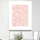 Blush Pink Gold Geometric Glam #1 #geo #decor #art by Anita & Bella Jantz on GIANT ART - pink digital drawing