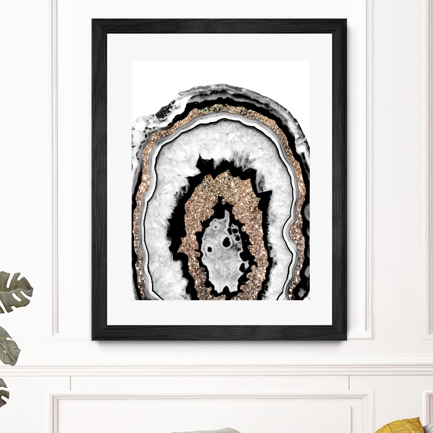 Gray Black White Agate with Gold Glitter #1a #gem #decor by Anita & Bella Jantz on GIANT ART - gray photo illustration