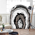 Gray Black White Agate with Silver Glitter #1a #gem #decor by Anita & Bella Jantz on GIANT ART - gray photo illustration