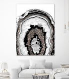 Gray Black White Agate with Silver Glitter #1a #gem #decor by Anita & Bella Jantz on GIANT ART - gray photo illustration