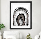 Gray Black White Agate with Silver Glitter #1a #gem #decor by Anita & Bella Jantz on GIANT ART - gray photo illustration