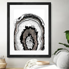 Gray Black White Agate with Silver Glitter #1a #gem #decor by Anita & Bella Jantz on GIANT ART - gray photo illustration